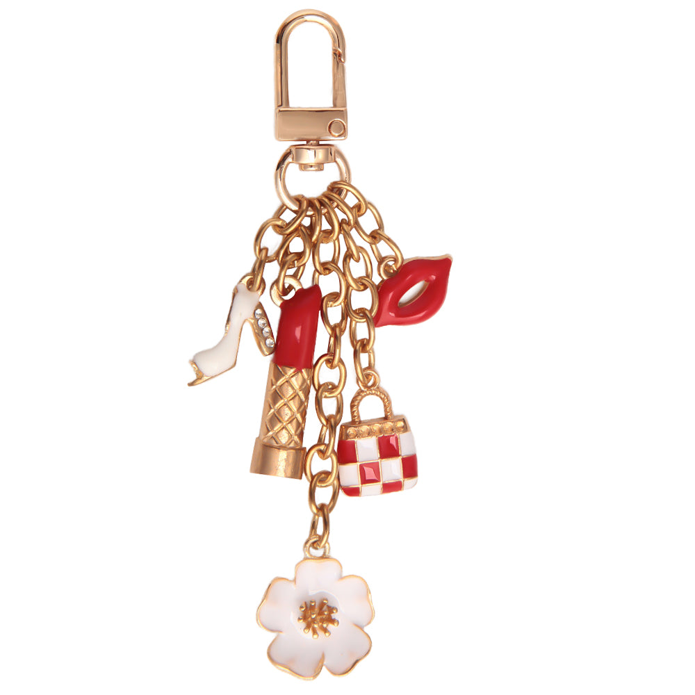 Red Kiss bag charm