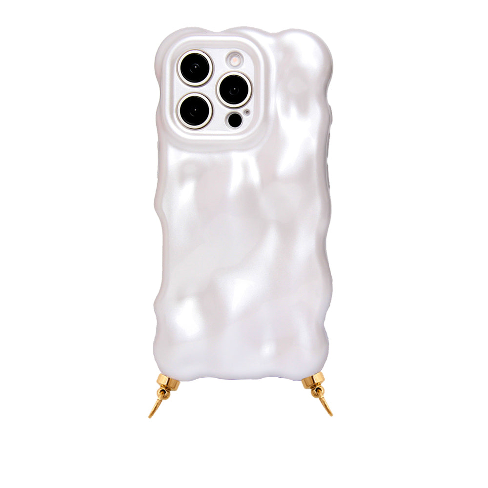 Bubbly phone case white with rings