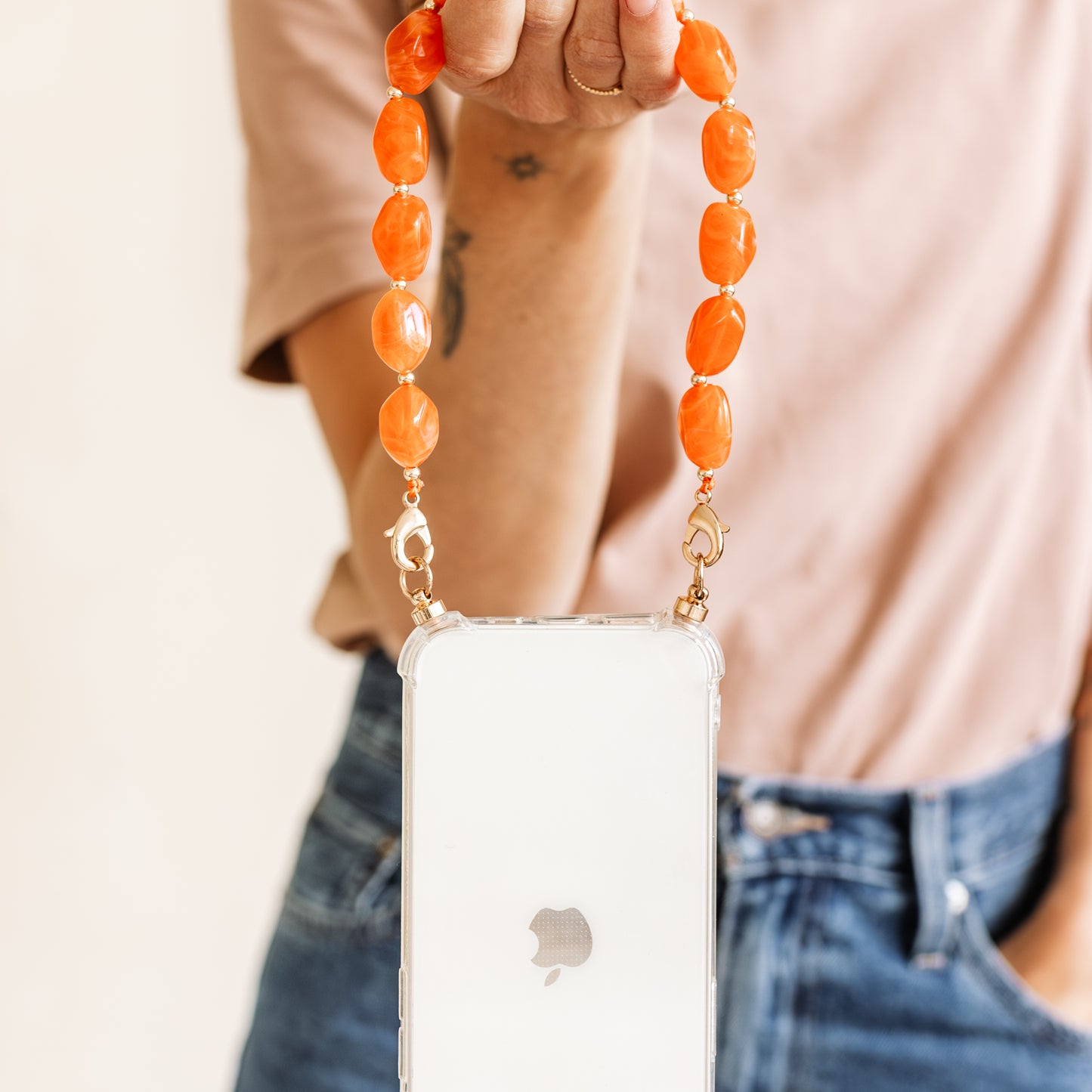 Phone case with honey glow cord