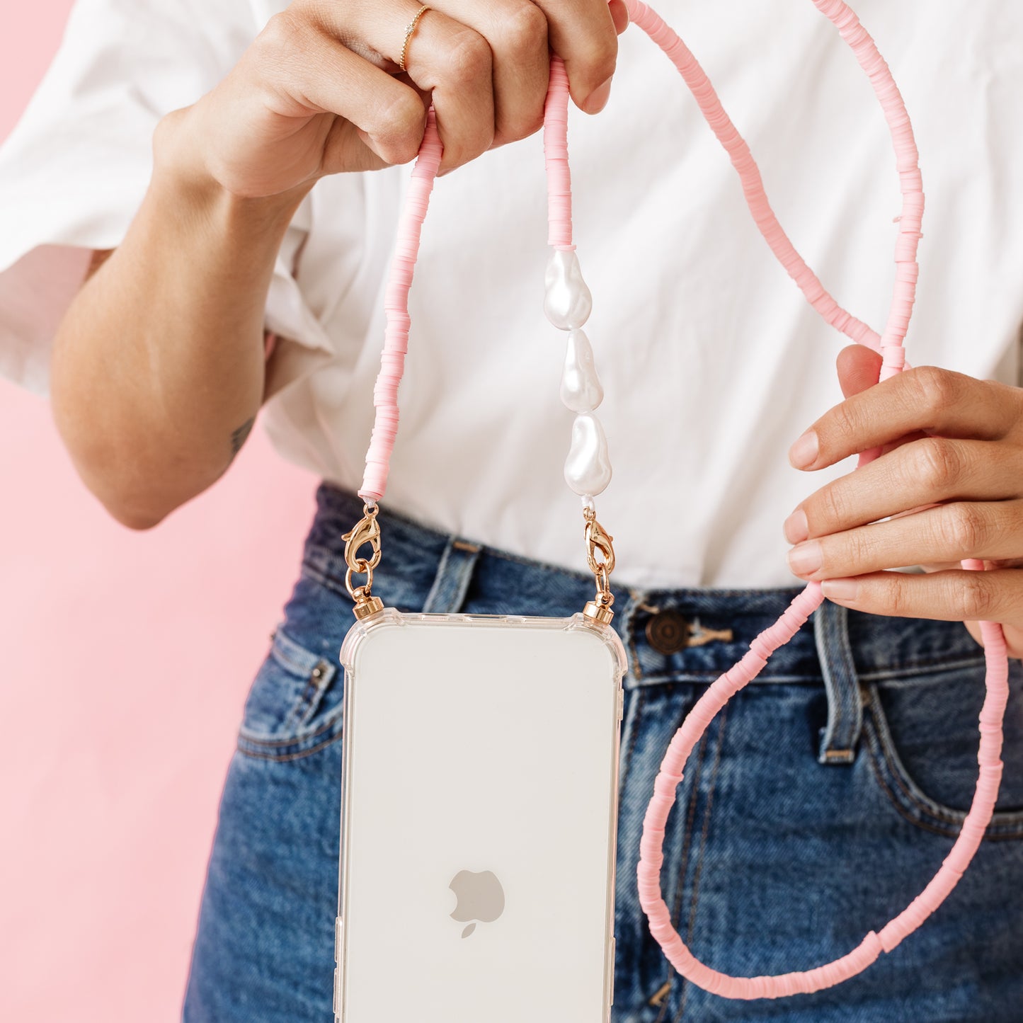 Phone case with coral breeze cord