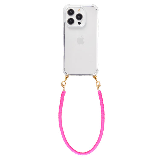 Phone case with pink aura cord