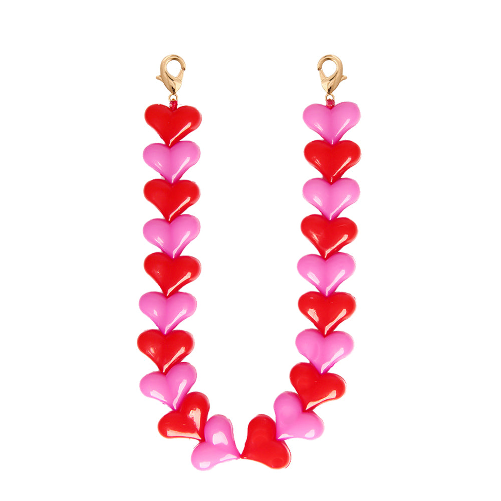 Pink &amp; red hearts cord