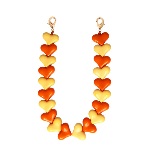 Orange &amp; yellow hearts cord