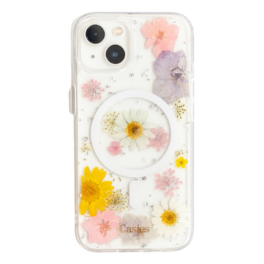 ZCDAYE IPhone 16 Pro Max Hoesje – MagSafe Compatibel, PU-leer Met Bloemenprint, Roze Strik, Kers En Aardbei – Schokbestendig, Voor Vrouwen En Meisjes