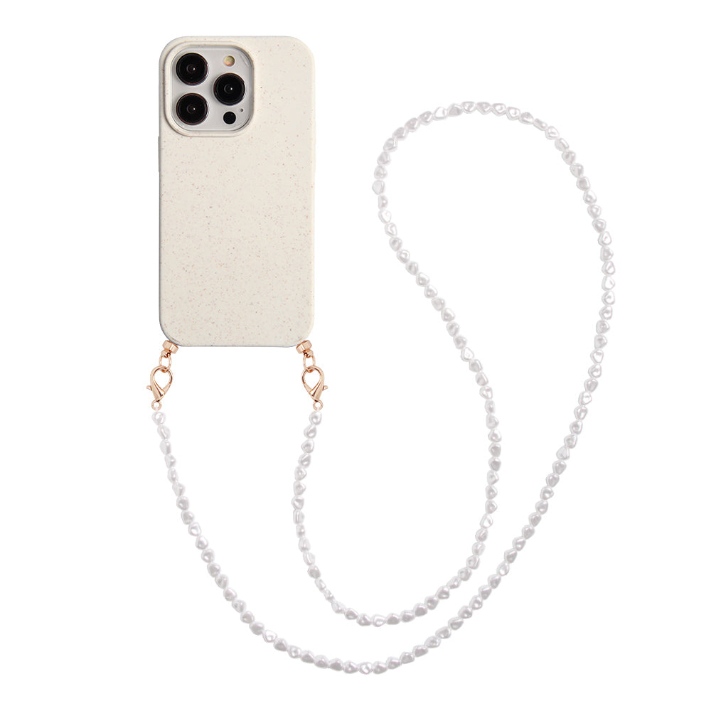 BIODEGRADABLE PHONE CASE WITH LONG PEARL CORD