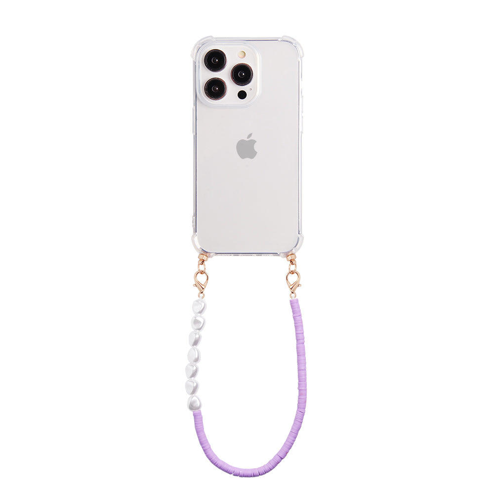Phone case with Pearl &amp;amp; Purple cord