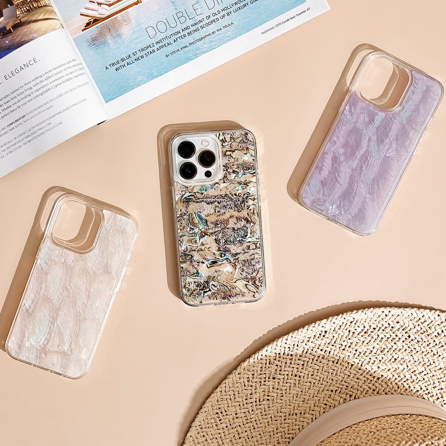 MOTHER OF PEARL SEASHELL PHONECASE