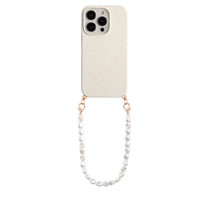 Biodegradable phone case with pearl cord